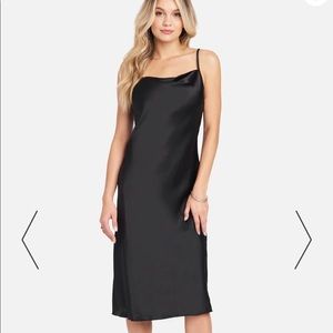 Bebe Slip Midi Satin Dress